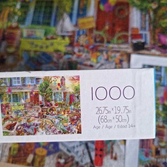 Buffalo Puzzle Aimee Stewart Yard Sale Garage Rummage Junk 1000 Piece Complete - Picture 4 of 9